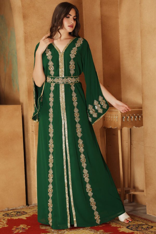 Designer Jalabiya Kaftan Dress - Image 3