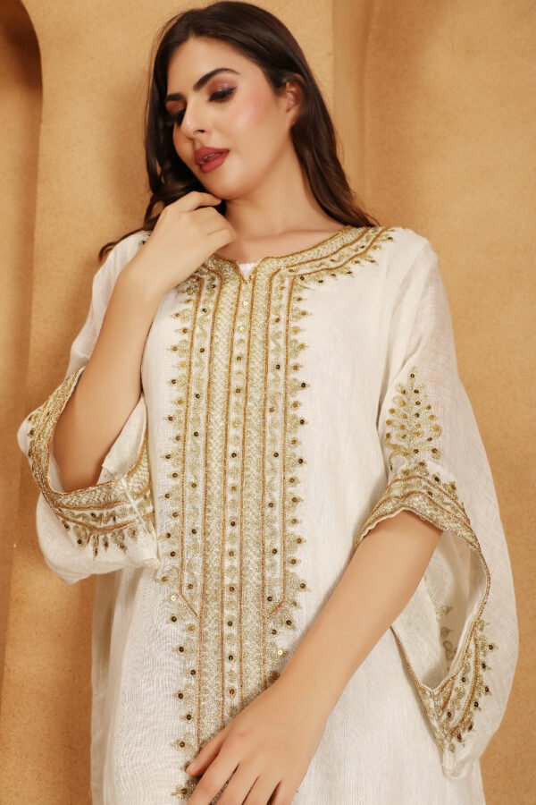 Designer Jalabiya Kaftan Dress - Image 4
