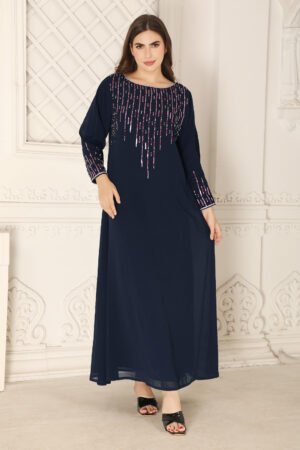 Shinny Sequins  Embroidery  Jalabiya