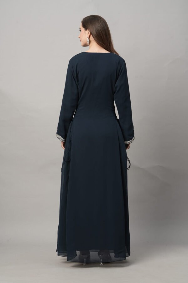 Silver Waves Embroidered Kaftan - Image 4