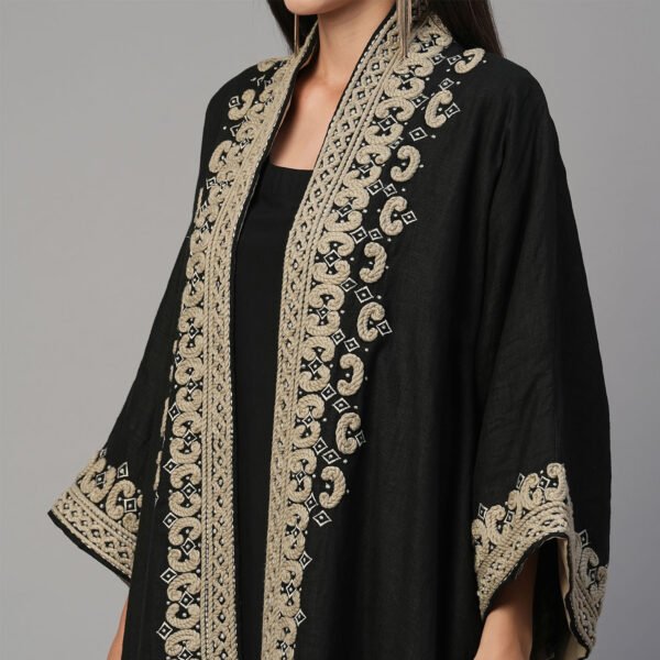Embroidered Abaya Jacket - Image 2